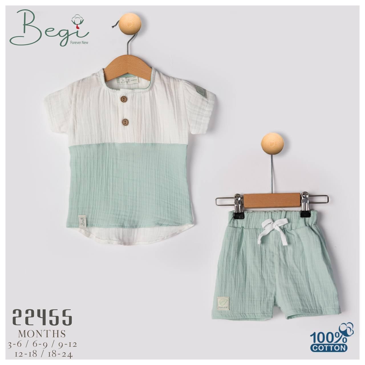 BEGİ-22455 NATUREL MUSLİN 2'Lİ TAKIM 5'Lİ