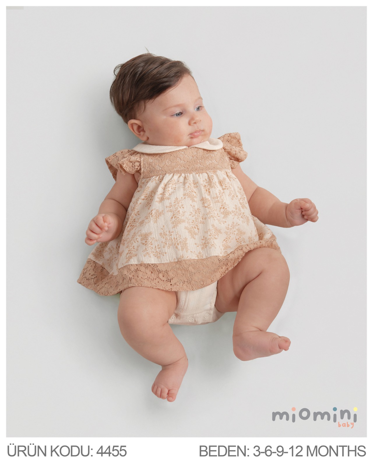 MİOMİNİ-4455 DANTEL BADİ KAHVE  03/12 4 LÜ