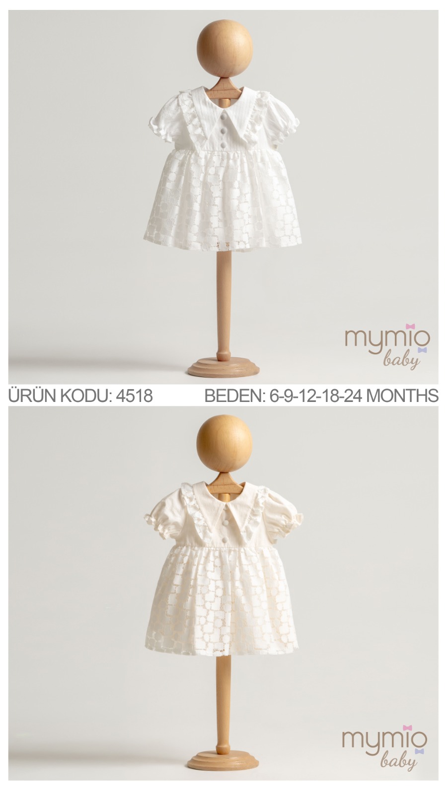 MYMİO-4518 DANTEL BADİ  EKRU 06/24 5 Lİ