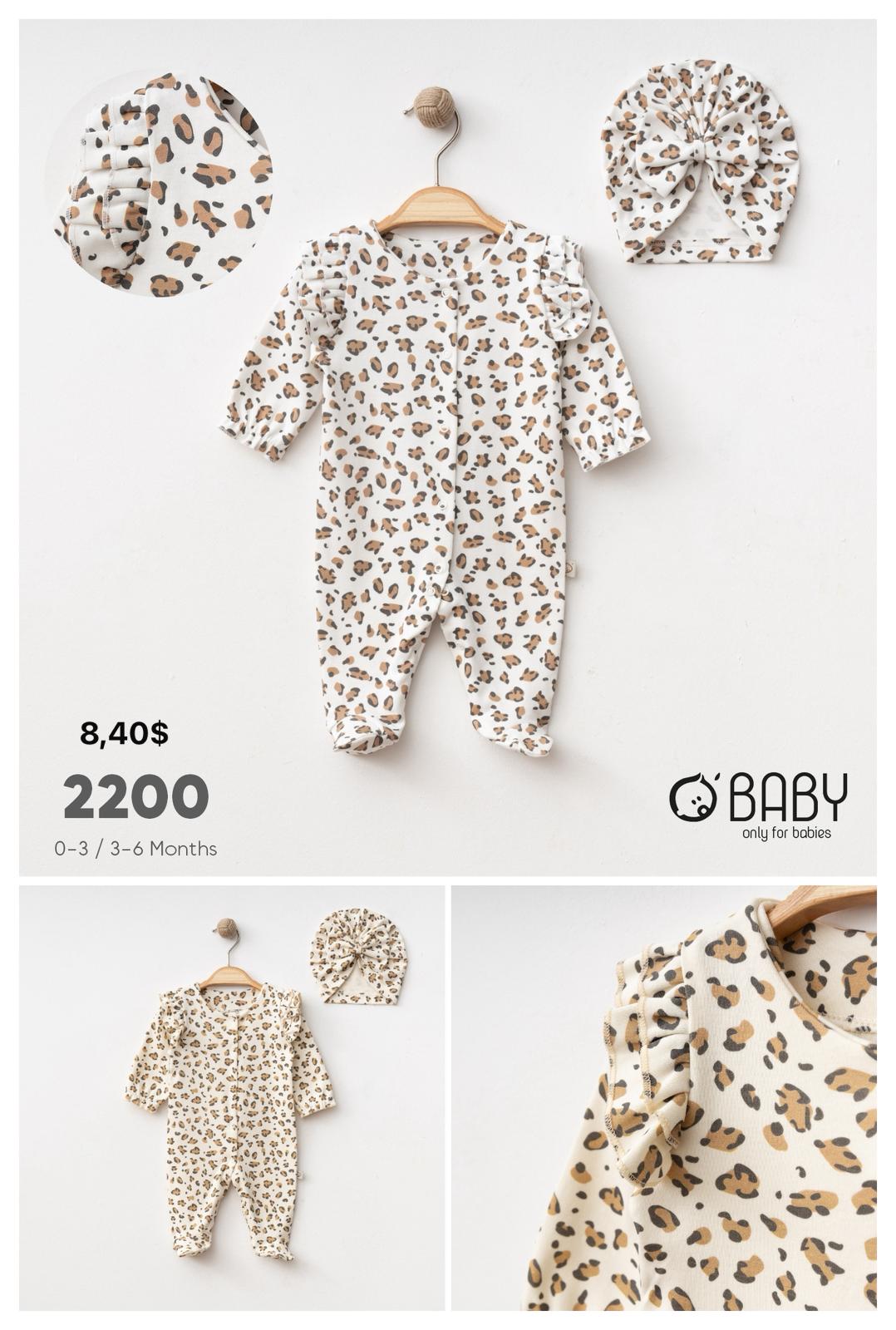OBABY-2200 BONELİ LEOPARLI TULUM 0/6 3'LÜ