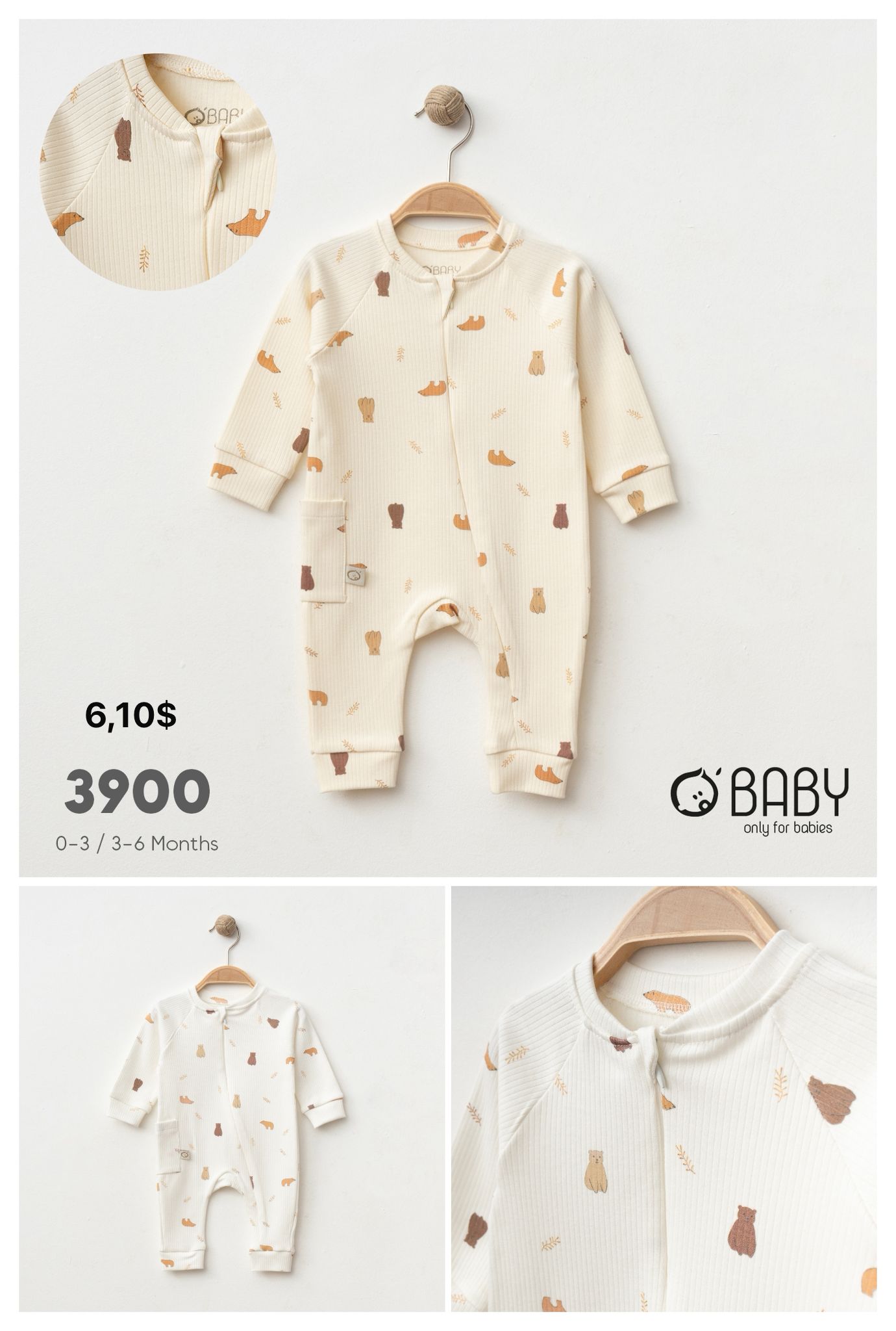 OBABY-3900 AYICIKLI FERMUARLI TULUM